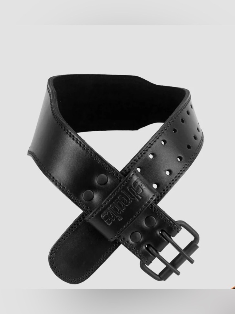 Women’s Tapered Black Leather Weightlifting Belt